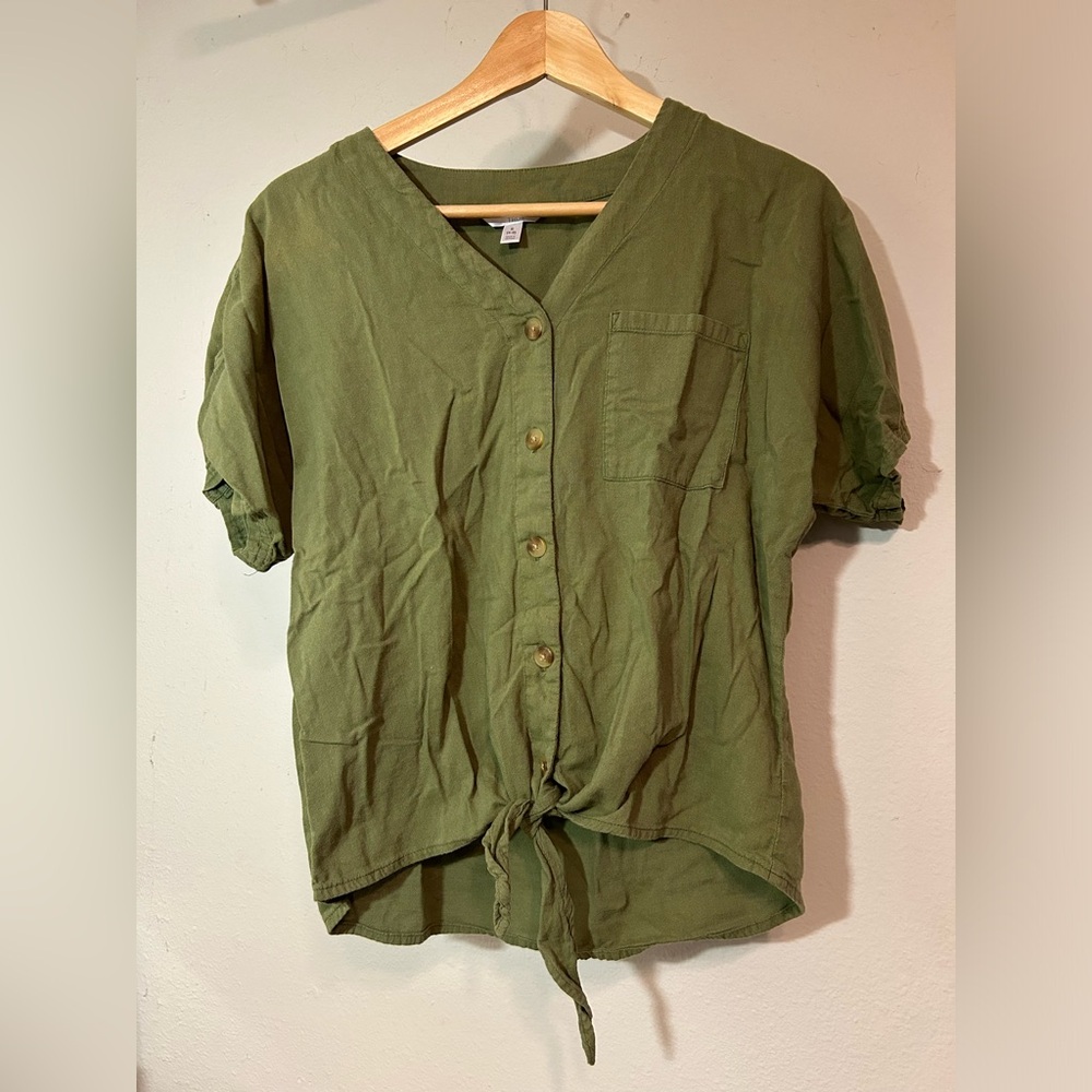 green blouse